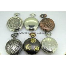 Cheap Alloy Quartz Pocket Watch with Chain